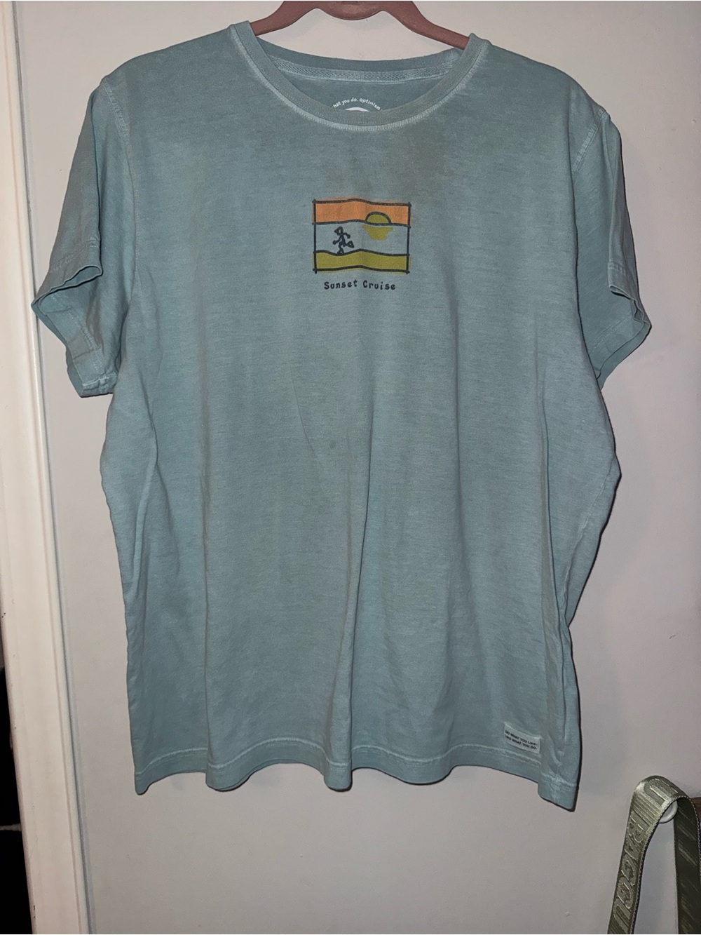Life is Good Sunset Cruise Crusher Tee Blue XL